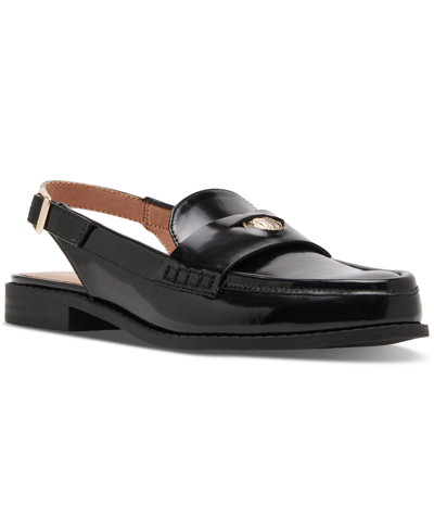 Madden Girl Polly Slingback Penny Loafer Flats In Black Box