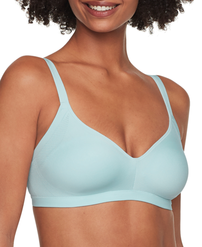 Warner's Warners Easy Does It Underarm-smoothing With Seamless Stretch Wireless Lightly Lined Comfort Bra Rm3 In Summer Sky