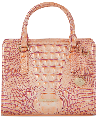 Brahmin Cami Anchor Melbourne Leather Satchel In Apricotrose