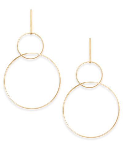 Inc International Concepts Gold-tone Interlocking Hoop Statement Earrings, Created For Macy's