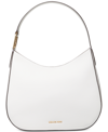 Michael Kors Michael  Kensington Large Top Zip Hobo Shoulder In Optic White