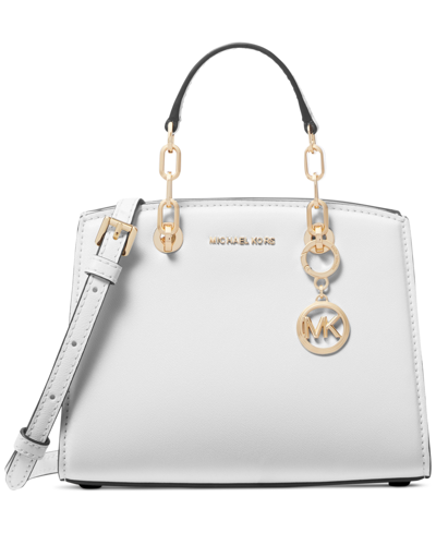 Michael Kors Michael  Cynthia Extra Small Crossbody In Optic White