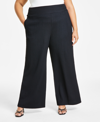 BAR III TRENDY PLUS SIZE TEXTURED WIDE-LEG PANTS, CREATED FOR MACY'S