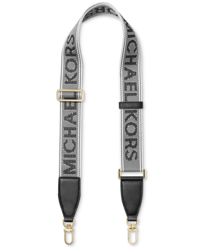 Michael Kors Michael  Jet Set Travel 40mm Logo Webbing Strap In Black