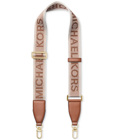 Michael Kors Michael  Jet Set Travel 40mm Logo Webbing Strap In Luggage