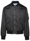 Versace Black Nylon Bomber Jacket In Black