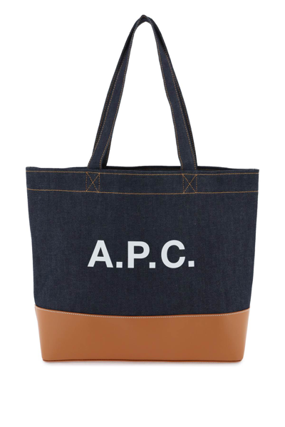 Apc Axel E/w Tote Bag In Brown