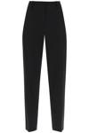 Ganni Mid-rise Tailored Trousers In Black (black)