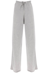 Ganni Organic-cotton Track Pants In Paloma Melange (grey)