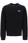 MAISON KITSUNÉ CREWNECK SWEATSHIRT WITH LOGO LETTERING