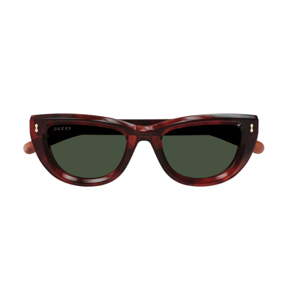 Gucci Gg1521s Linea Rivets 002 Sunglasses In Brown