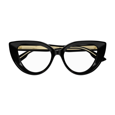 Gucci Gg1530o Linea Rivets 001 Glasses In 001 Black Black Transparent