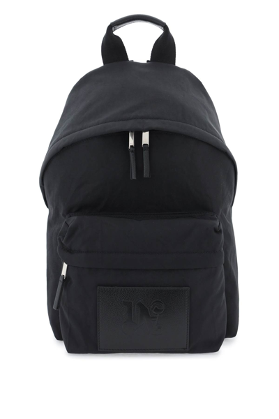 Palm Angels Backpack With Logo Patch In Black Grey (black)