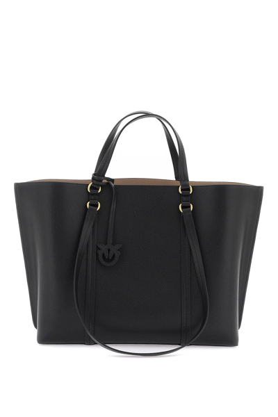 Pinko Large Shopper Bag In Black