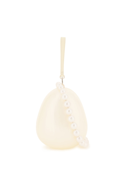 Simone Rocha Egg Clutch In Pearl Pearl (white)