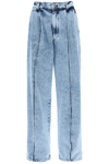 Giuseppe Di Morabito Cotton Denim High Rise Wide Jeans In Blue (light Blue)