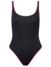 Moschino Black Polyamide Blend One-piece Swimsuit In Black