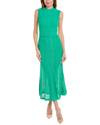 The Kooples Romantic Mixed Knit Maxi Dress In Green