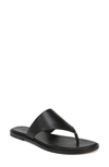 Vince Ellis Leather Slide Sandals In Black