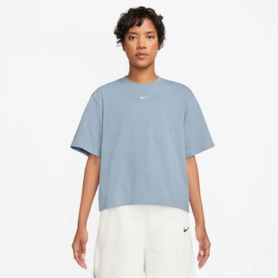 Nike Womens  Nsw Boxy T-shirt In White/blue