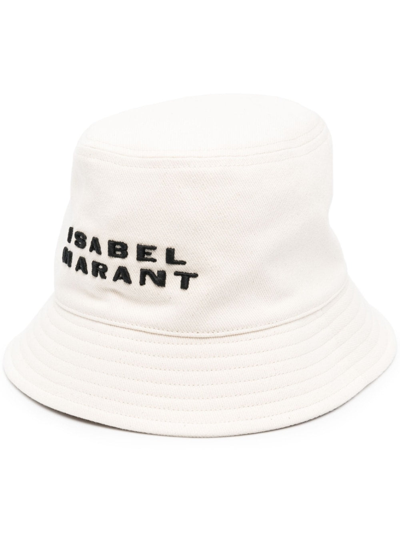 Isabel Marant Haley Cotton Bucket Hat In Beige