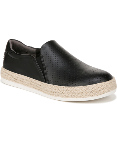 Dr. Scholl's Women's Madison-sun Slip-on Sneakers In Black Faux Leather