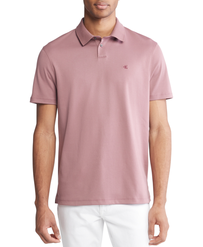 Calvin Klein Men's Short Sleeve Supima Cotton Polo Shirt In Capri Rose