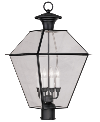 Livex Westover Outdoor Post Light In Black