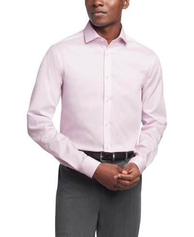 Calvin Klein Men's Steel Plus Regular Fit Modern Pin Cord Dress Shirt In Pink Lavender