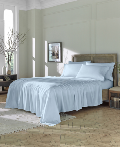 Clara Clark Eucalyptus Unique Lyocell Blend Fabric Soft Natural And Durable, 4 Piece Sheet Set, Twin In Powder Blue