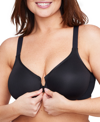 Glamorise Full Figure Plus Size Wonderwire Front-closure Posture Back Underwire Bra, 9265 In Black