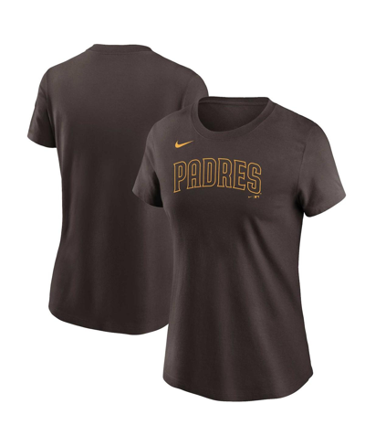 Nike Women's  Brown San Diego Padres Wordmark T-shirt