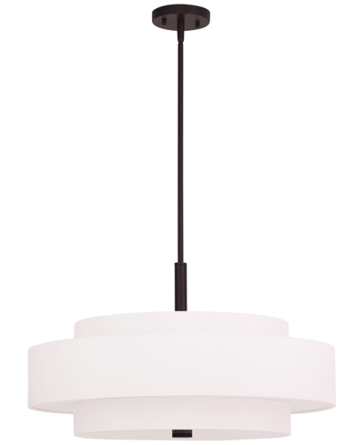 Livex Meridian 5-light Pendant In Dark Brown