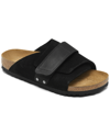 Birkenstock Women's Kyoto Nubuck Suede Leather Slide Sandals From Finish Line In Black