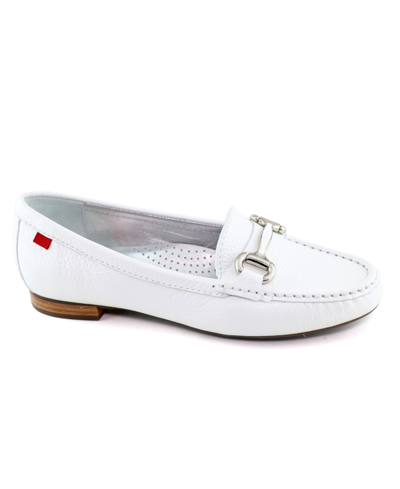 Marc Joseph New York Women's Grand Street Classic Loafers In White Pearlized Grainy