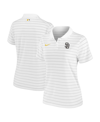 NIKE WOMEN'S NIKE WHITE SAN DIEGO PADRES AUTHENTIC COLLECTION VICTORY PERFORMANCE POLO SHIRT