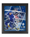 FANATICS AUTHENTIC AUSTON MATTHEWS TORONTO MAPLE LEAFS FRAMED 15'' X 17'' IMPACT PLAYER COLLAGE WITH A PIECE OF GAME-US