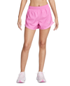 Nike Women's One Dri-fit High-waisted 3" Brief-lined Shorts In Playful Pink,playful Pink,wolf Grey