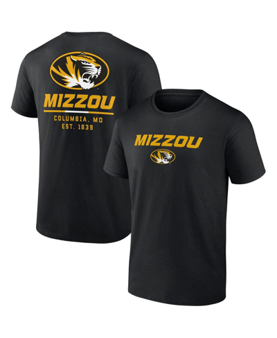 Fanatics Men's  Black Missouri Tigers Game Day 2-hit T-shirt