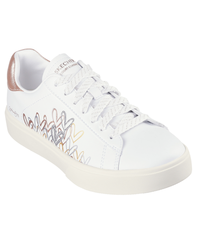 Skechers Women's Jgoldcrown- Eden Lx Gleaming Hearts Casual Sneakers From Finish Line In White,multi