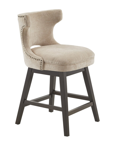 Madison Park Emmett 25.75" High Swivel Counter Stool In Beige