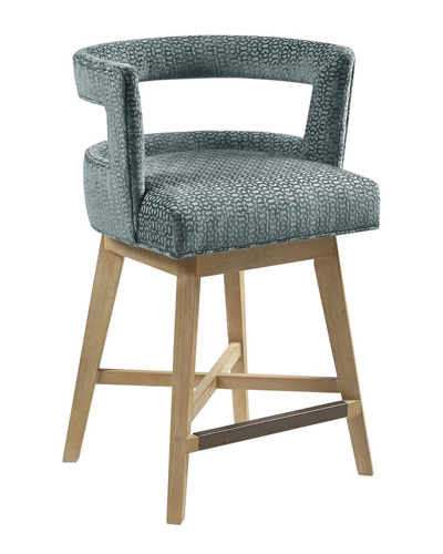 Madison Park Glenwood 25" Fabric Swivel Counter Stool In Grey