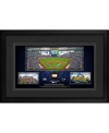 FANATICS AUTHENTIC MILWAUKEE BREWERS FRAMED 10" X 18" STADIUM PANORAMIC COLLAGE WITH A PIECE OF GAME-USED BASEBALL