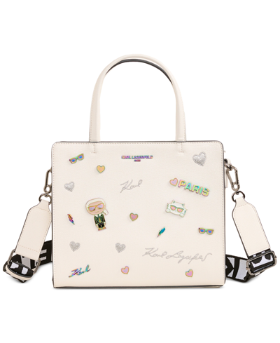 Karl Lagerfeld Maybelle Satchel In Multi,white