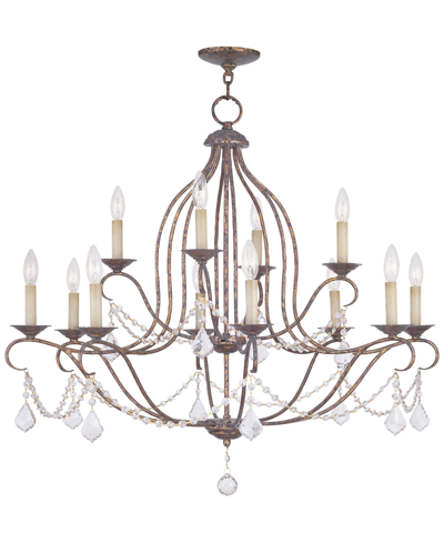 Livex Chesterfield 33" Chandelier In Venetian Golden Bronze