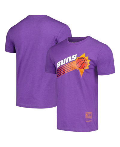 Mitchell & Ness Men's And Women's  Purple Phoenix Suns Hardwood Classics Mvp Throwback Logo T-shirt