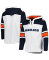 47 BRAND MEN'S '47 BRAND CHICAGO BEARS HEATHER GRAY GRIDIRON LACE-UP PULLOVER HOODIE