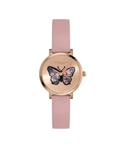 OLIVIA BURTON WOMEN'S SIGNATURE BUTTERFLY ROSE GOLD-TONE STAINLESS STEEL MESH WATCH 28MM