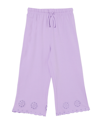Cotton On Babies' Toddler Girls Piper Broderie Relaxed Fit Pants In Lilac Drop