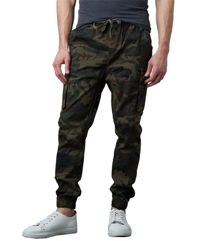 Galaxy By Harvic Men's Slim Fit Stretch Cargo Jogger Pants In Woodland